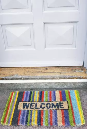 The welcome mat should be fresh and bright