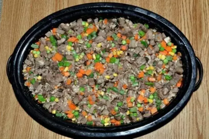 How to Make Homemade Dog Food with Ground Beef, Sweet Potato & Peas