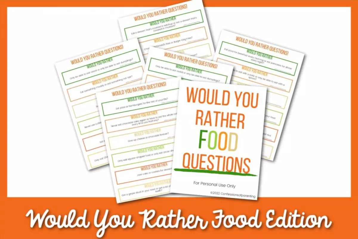 featured image: would rather food edition in an orange border