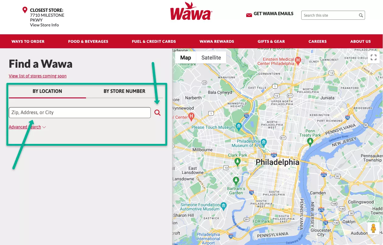 How to find a Wawa store nearby