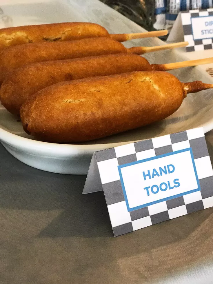 Chicken Corndogs as "Hand Tools"