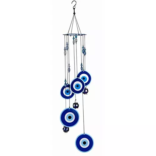 Erbulus Turkish X-Large Glass Blue Evil Eye Wall Hanging Ornament