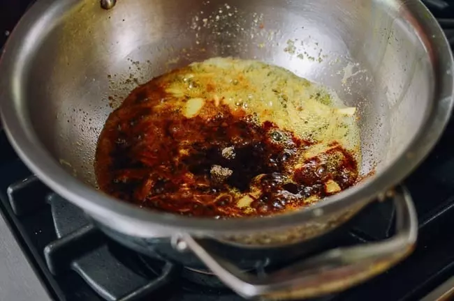 Making Sauce for Garlic Noodles