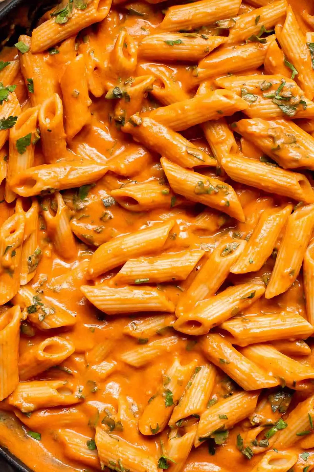 This Creamy Tomato Pasta is a simple and delicious meal made from scratch in 25 minutes with a cream and tomato based sauce that is rich and silky smooth.