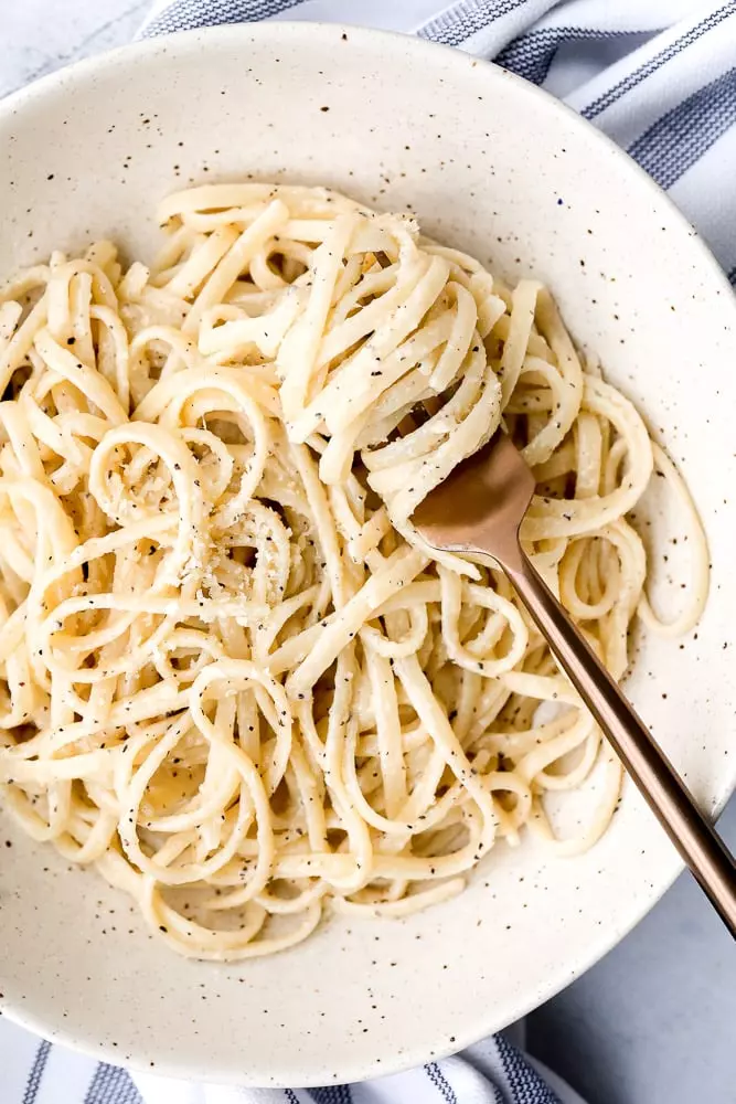 Cacio e pepe is a simple, authentic Italian pasta dish made with just four ingredients in 20 minutes. It