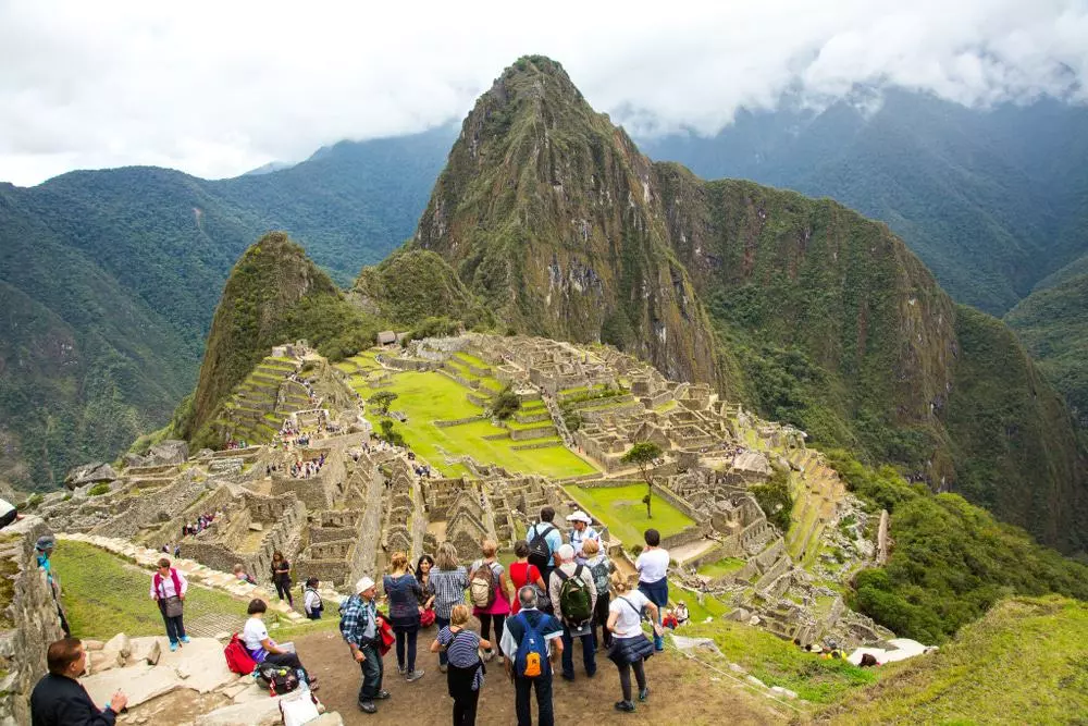 Group of Tourists at Machu Picchu