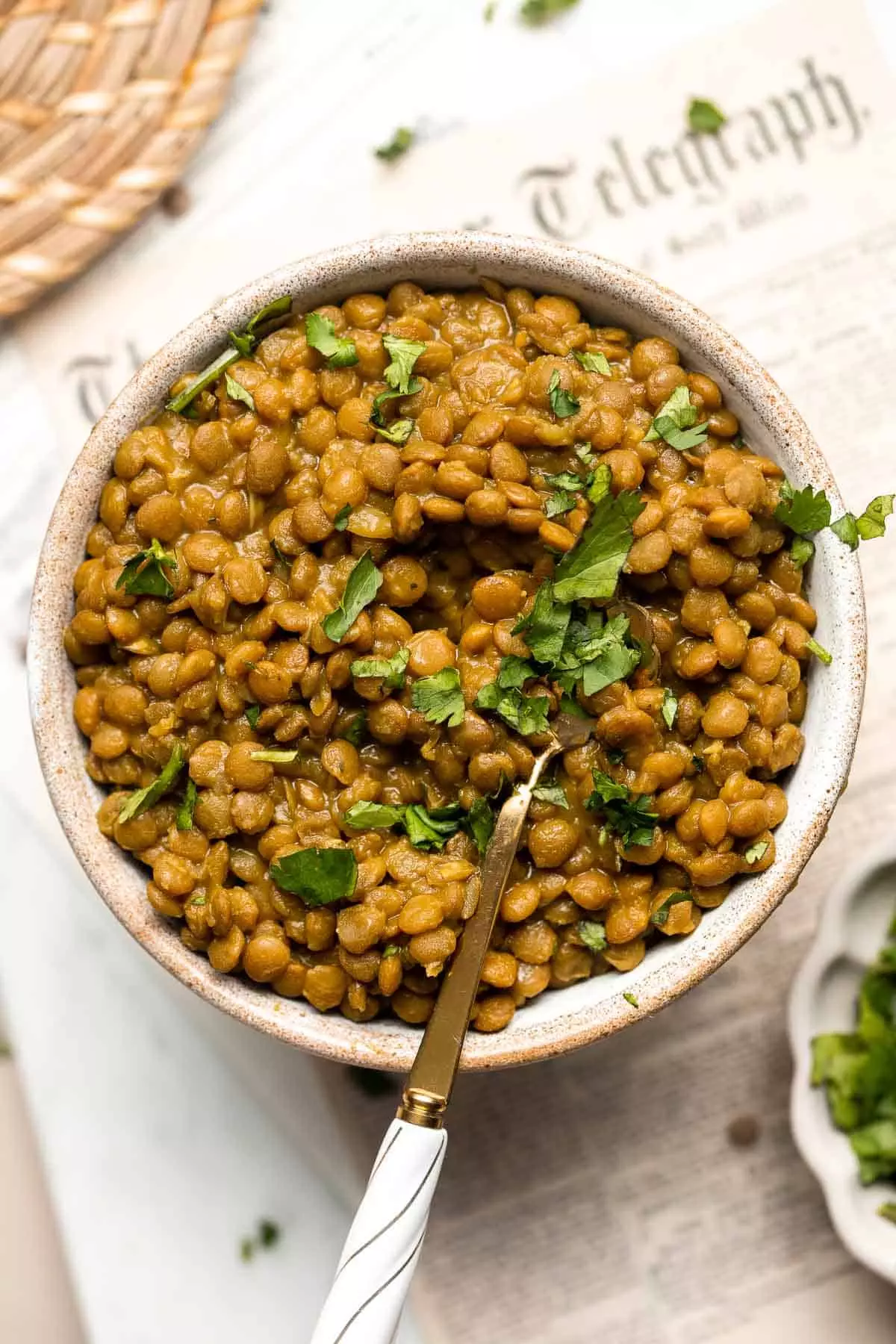 Easy 20-Minute One Pot Lentils are a healthy, nourishing, and delicious vegan meal that is easy to make in a few simple steps. Make a big batch and freeze!