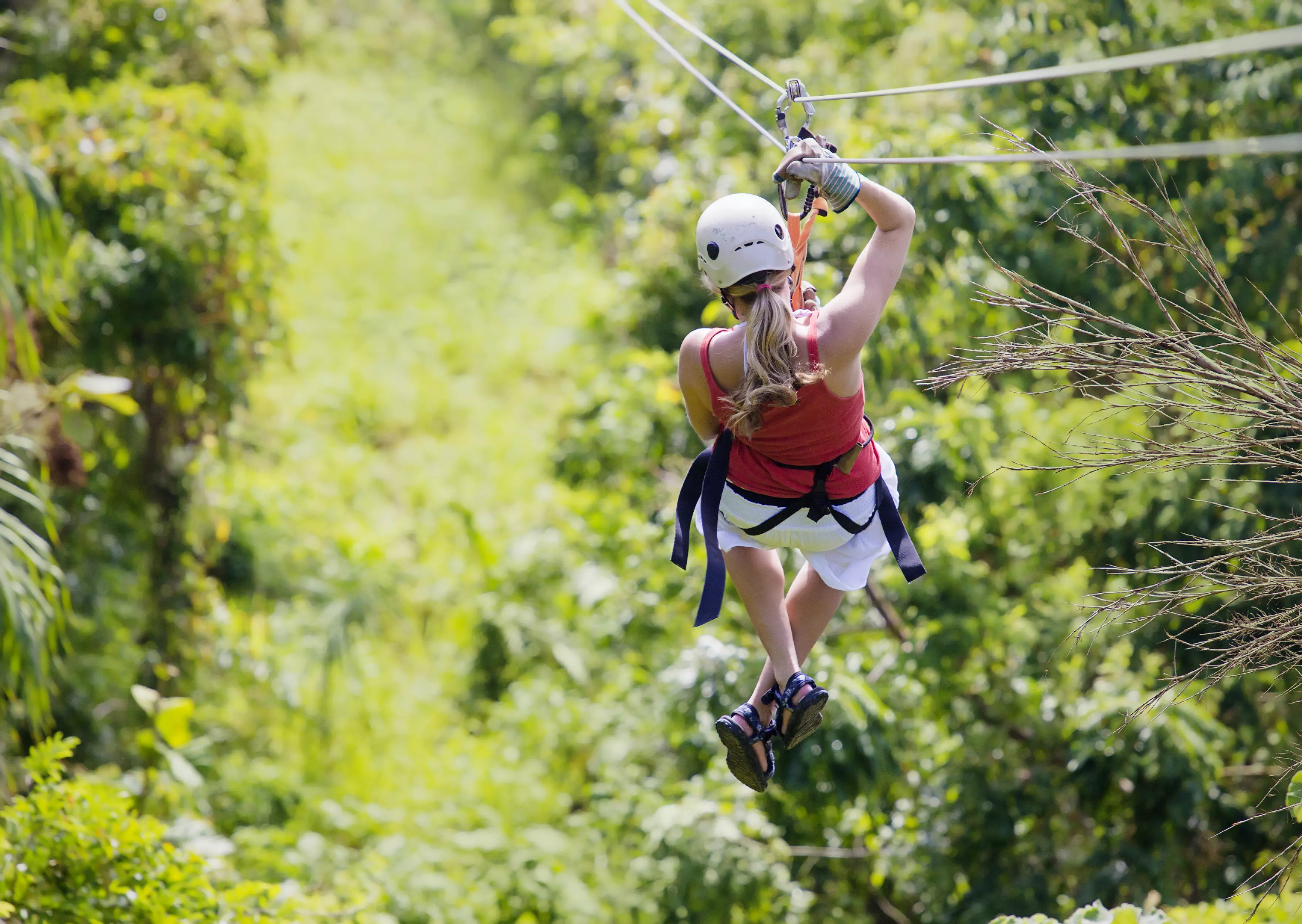 Zip-lining in Selvatura Park in Costa Rica