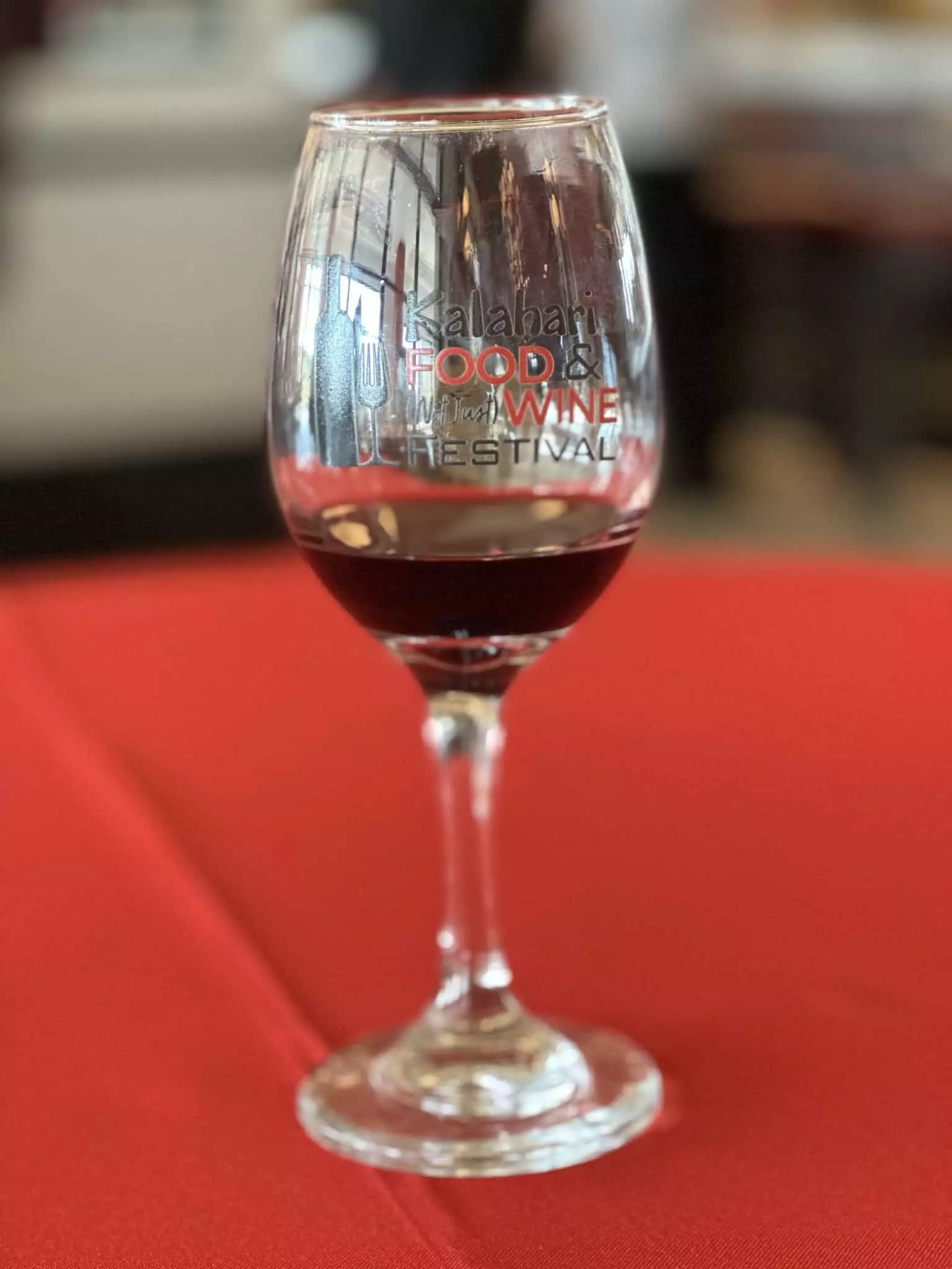Guests receive a souvenir wine glass upon arrival at the festival.