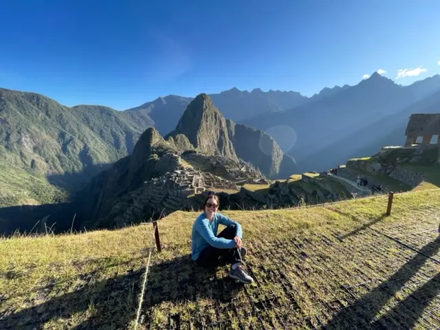 Taking in the breathtaking view of Machu Picchu